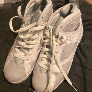 Jordan’s all white and grey size 6y